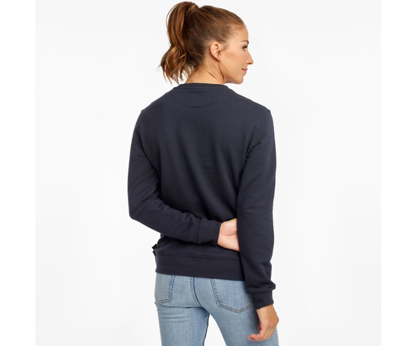 Women's Saucony Rested Crewneck Shirts Navy | Singapore 285NWYB